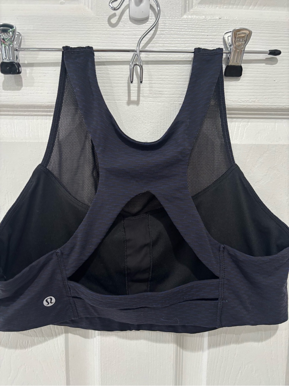 lululemon athletica Black Racerback Mesh-Panel Sports Bra